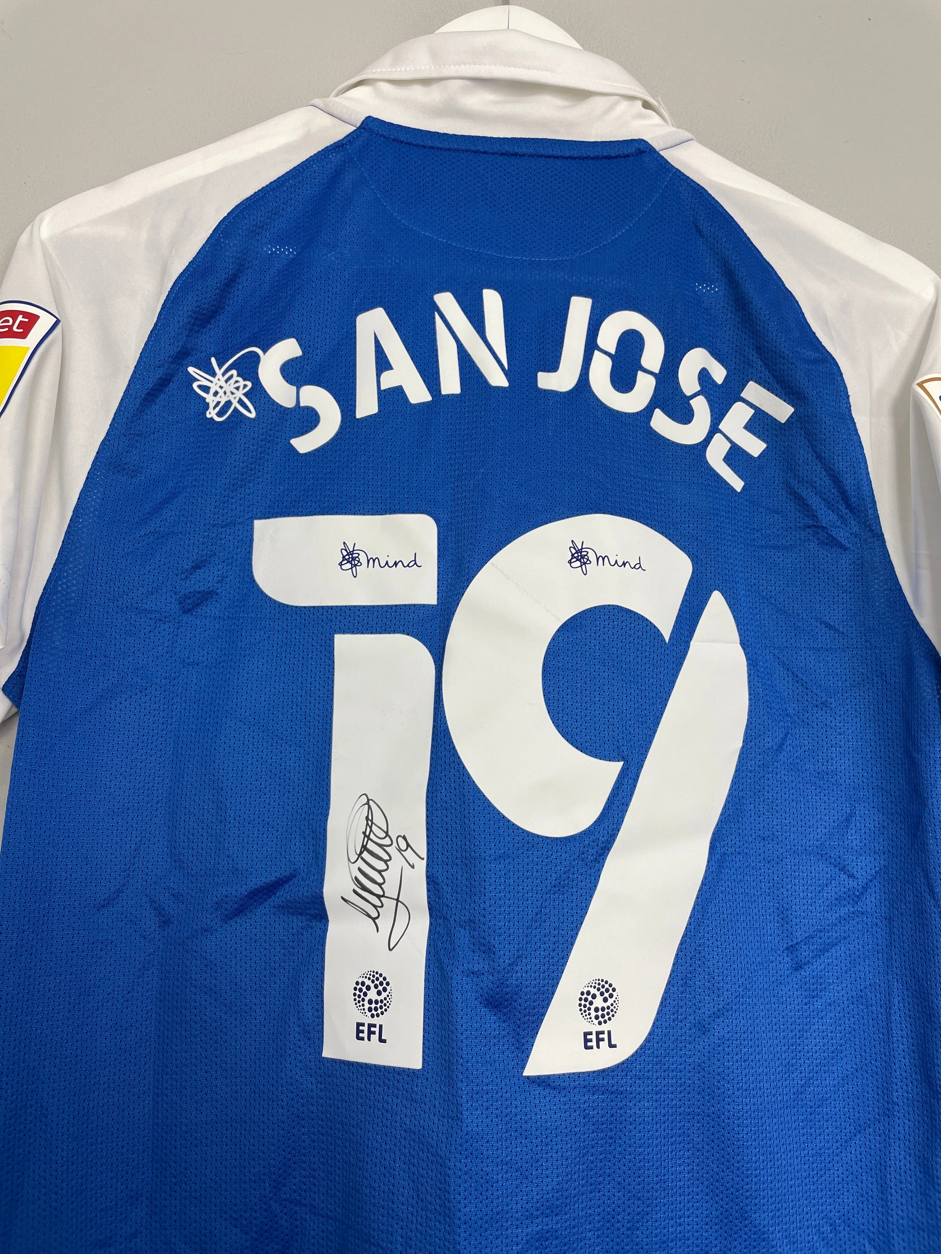 2020/21 BIRMINGHAM CITY SAN JOSE #19 *MATCH ISSUE   SIGNED* HOME SHIRT (M) NIKE