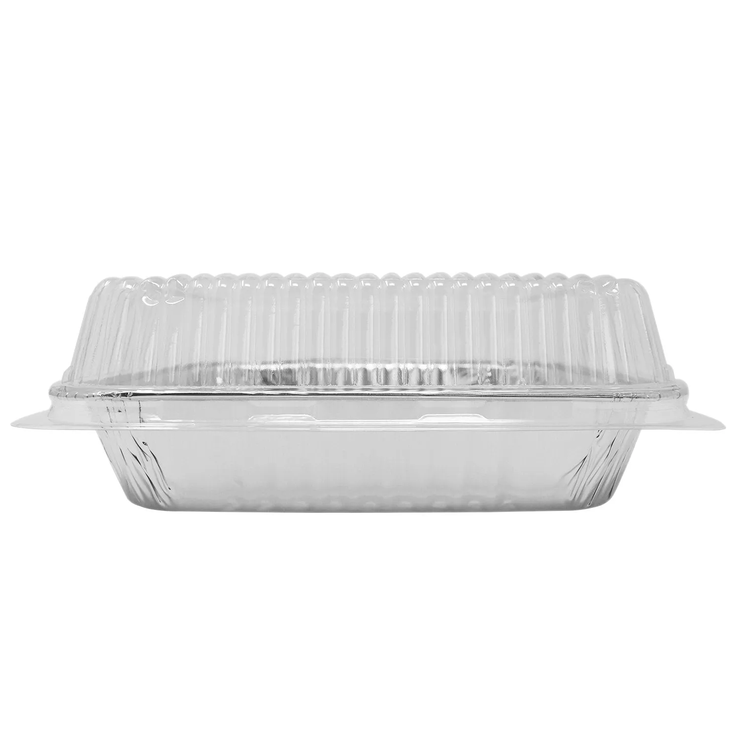 (35 Pack) 8 x 8 Square Baking Cake Pans with Plastic Dome Lids | Heavy Duty l Disposable Aluminum Foil Tins l Portable Food Containers l Perfect for Roasting Oven Toaster Cooking