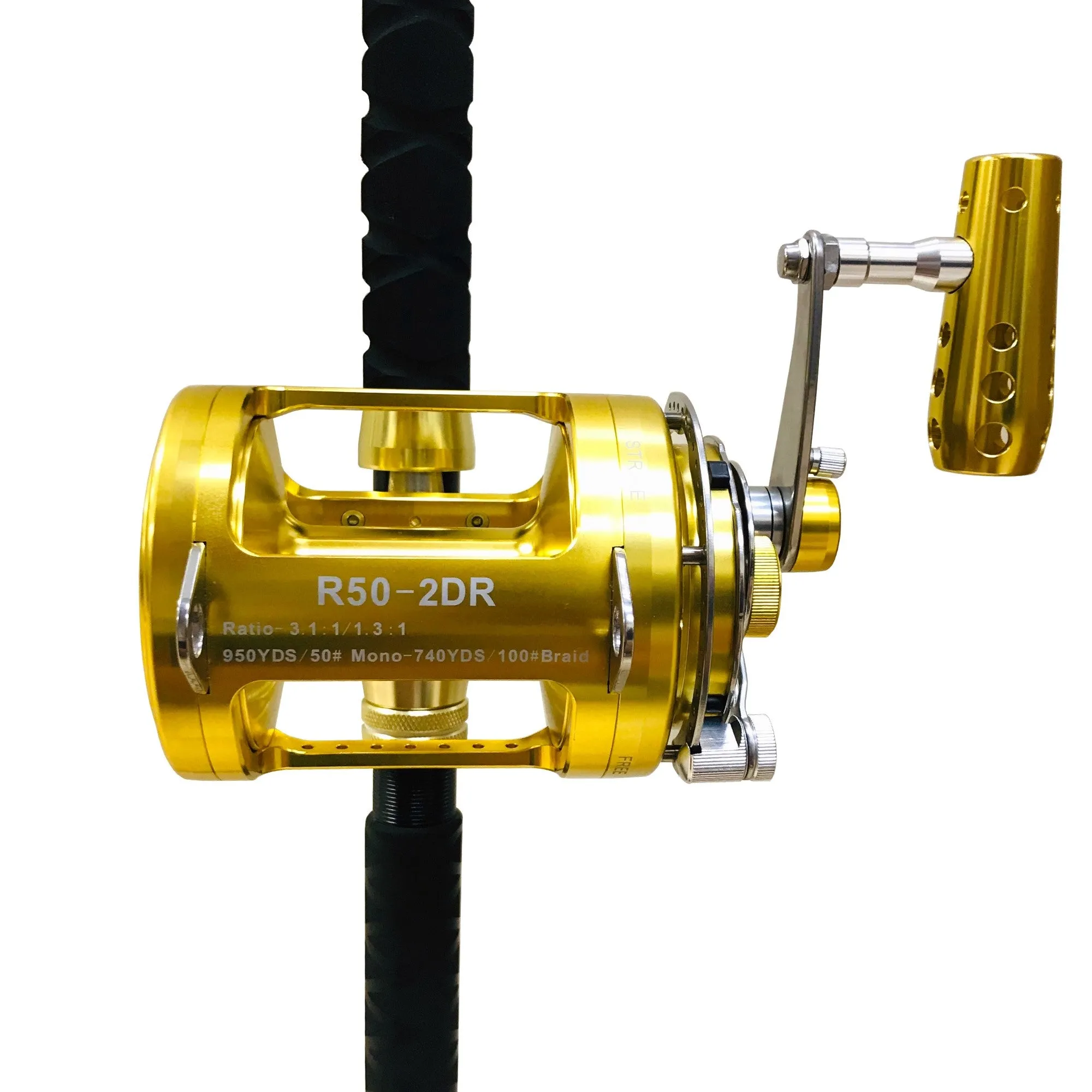 50W 2-Speed Reel on a Tournament Edition Straight Rod