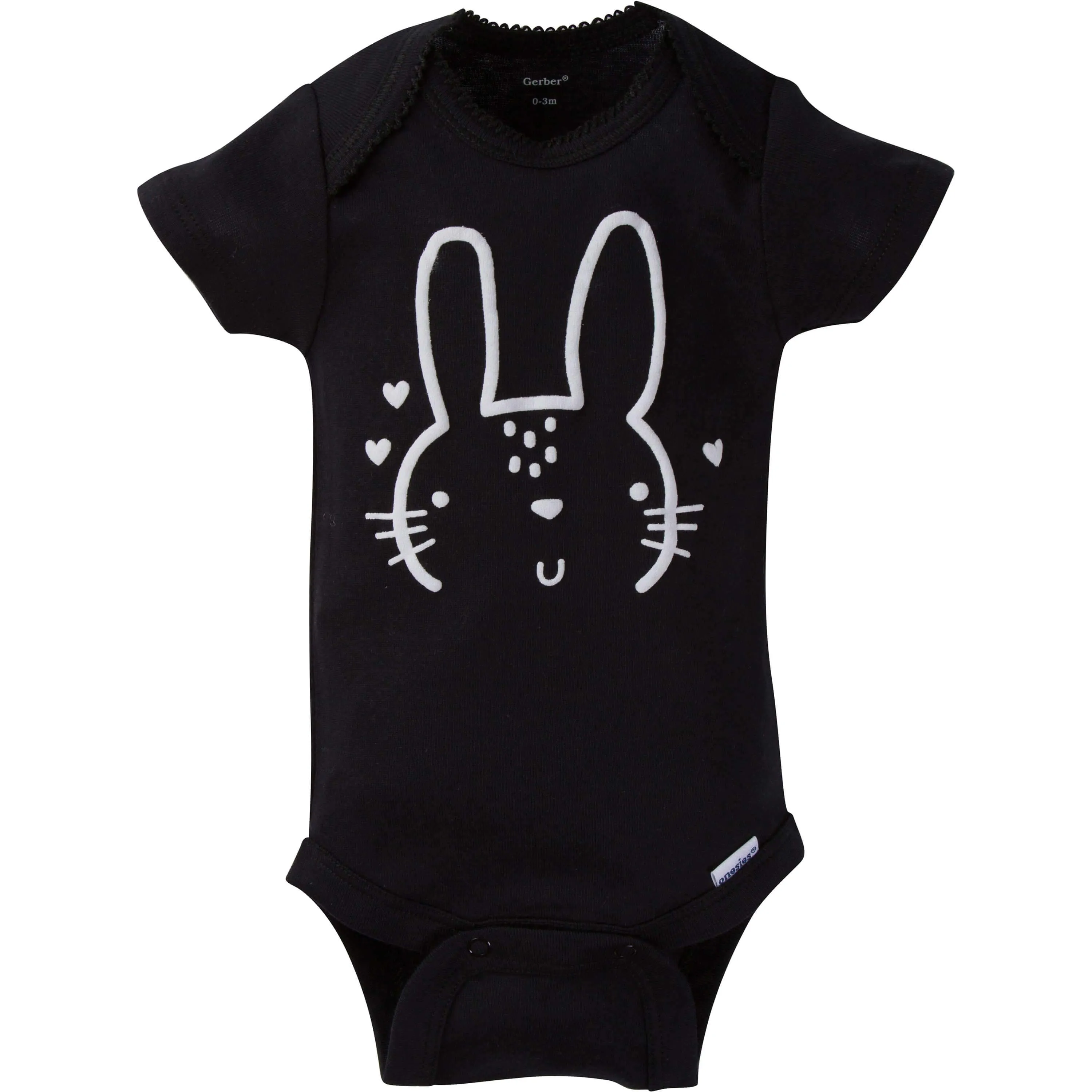 8-Pack Baby Girls Bunny Short-Sleeve Onesies Bodysuits