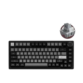 AKKO PC75B Plus Black & Silver RGB Mechanical Keyboard (Akko CS Silver-Lubed)