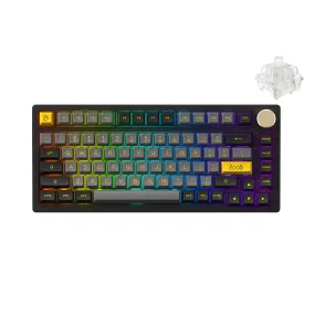 AKKO PC75B Plus V2 Black & Gold RGB Mechanical Keyboard (AKKO CS Crystal)