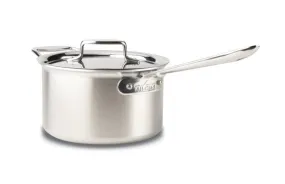 All-Clad D5 4 Qt Sauce Pan, Brushed Stainless