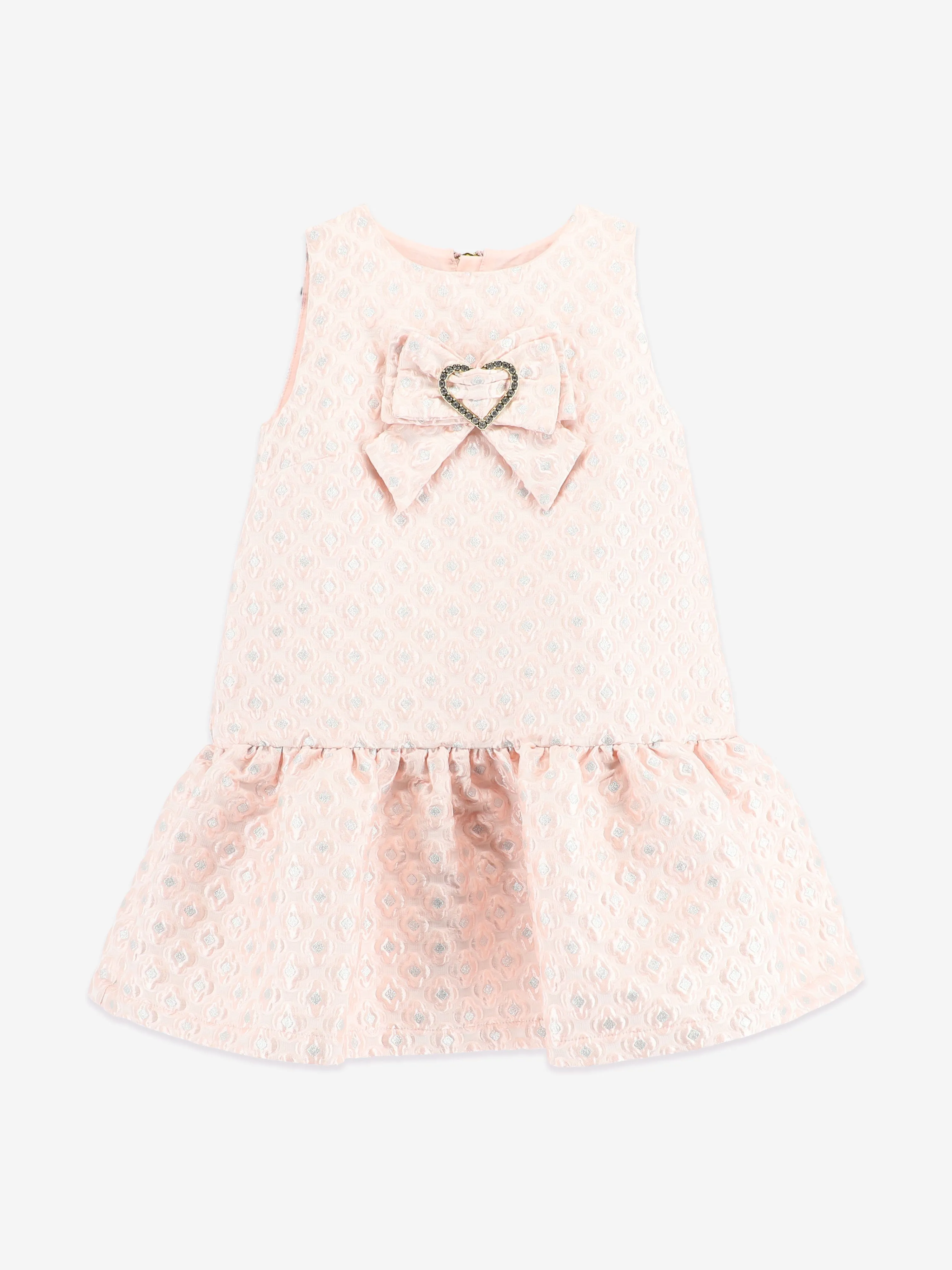 Angels Face Girls Anneka Jacquard Dress in Pink