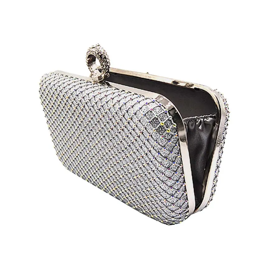 Bling Rectangle Evening Clutch Crossbody Bag