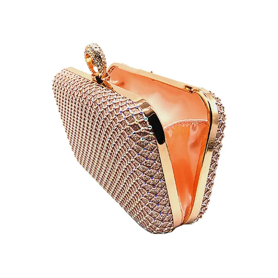 Bling Rectangle Evening Clutch Crossbody Bag