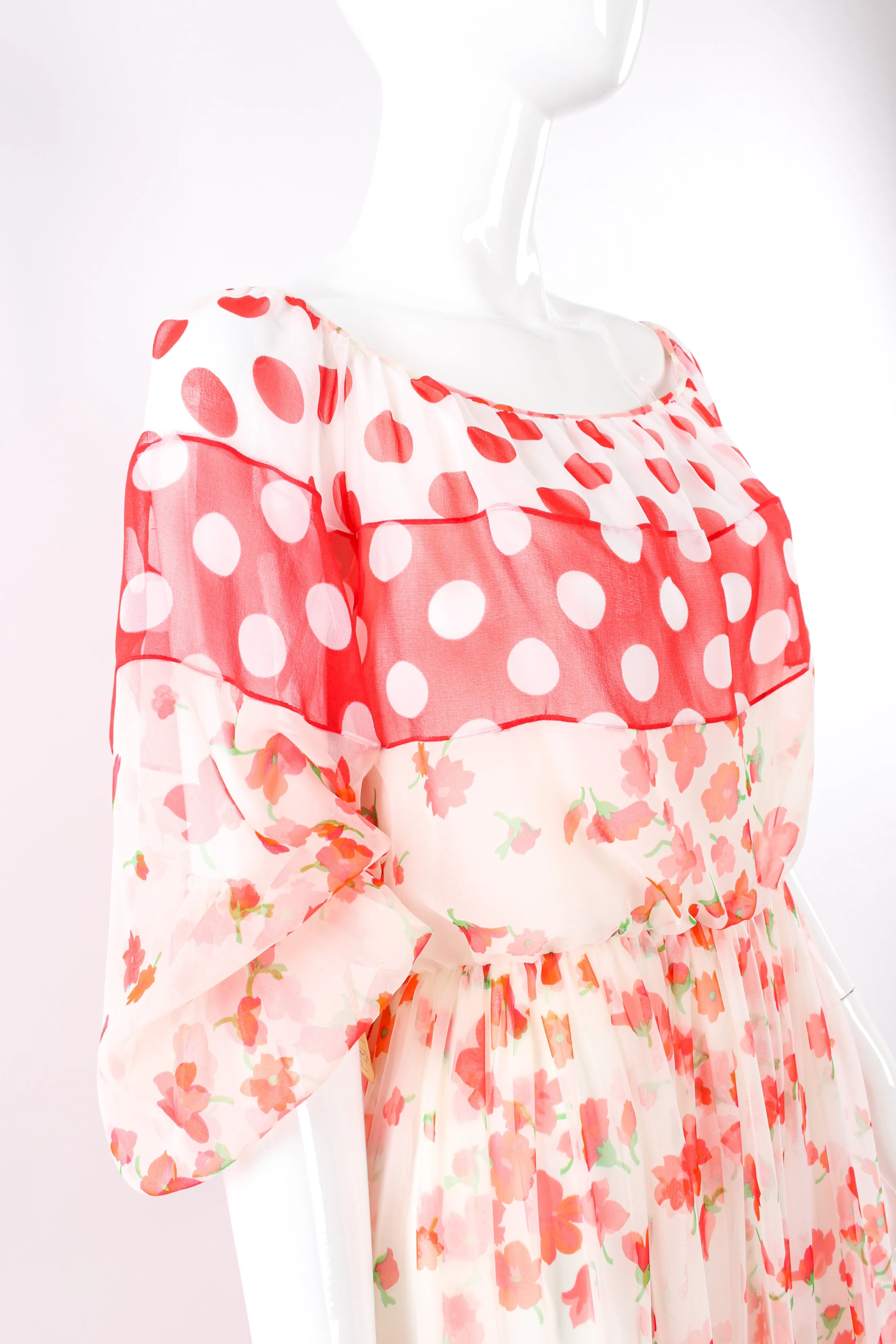 Blooming Polka Dot Dress