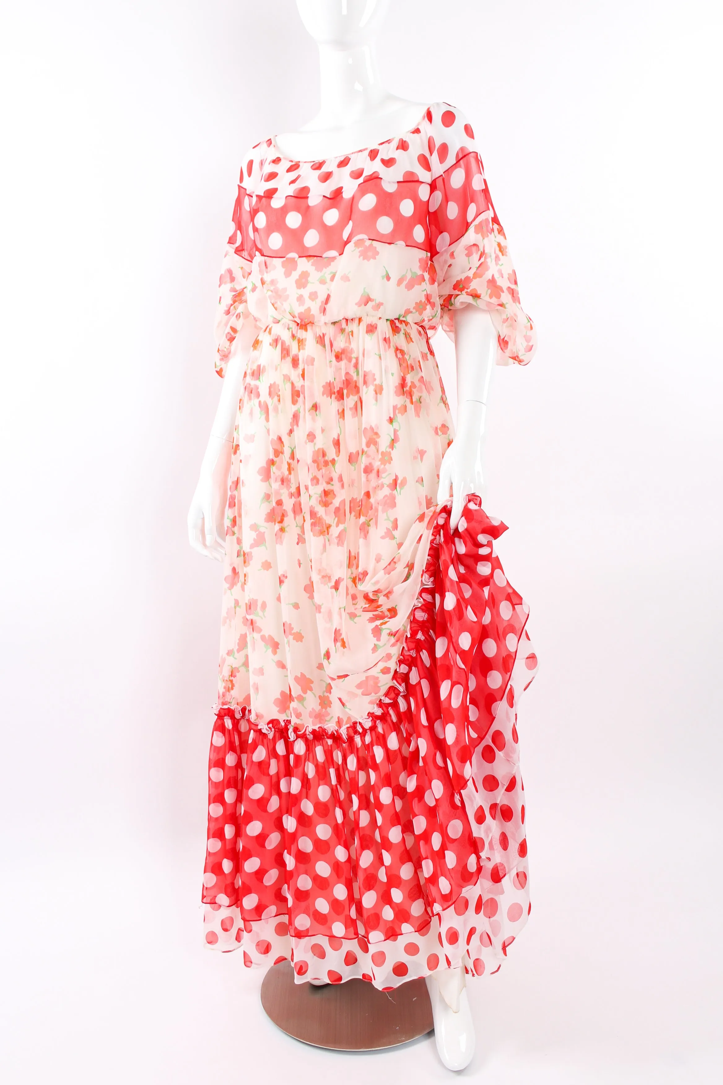 Blooming Polka Dot Dress