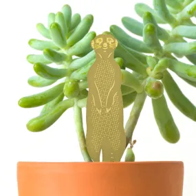 Brass Plant Accessory: Meerkat