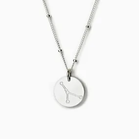 Cancer Constellation Necklace with Monogram Engraving on Back