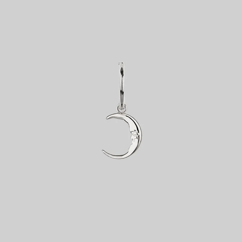 ELIN. Sun & Moon Hoop Earrings - Silver