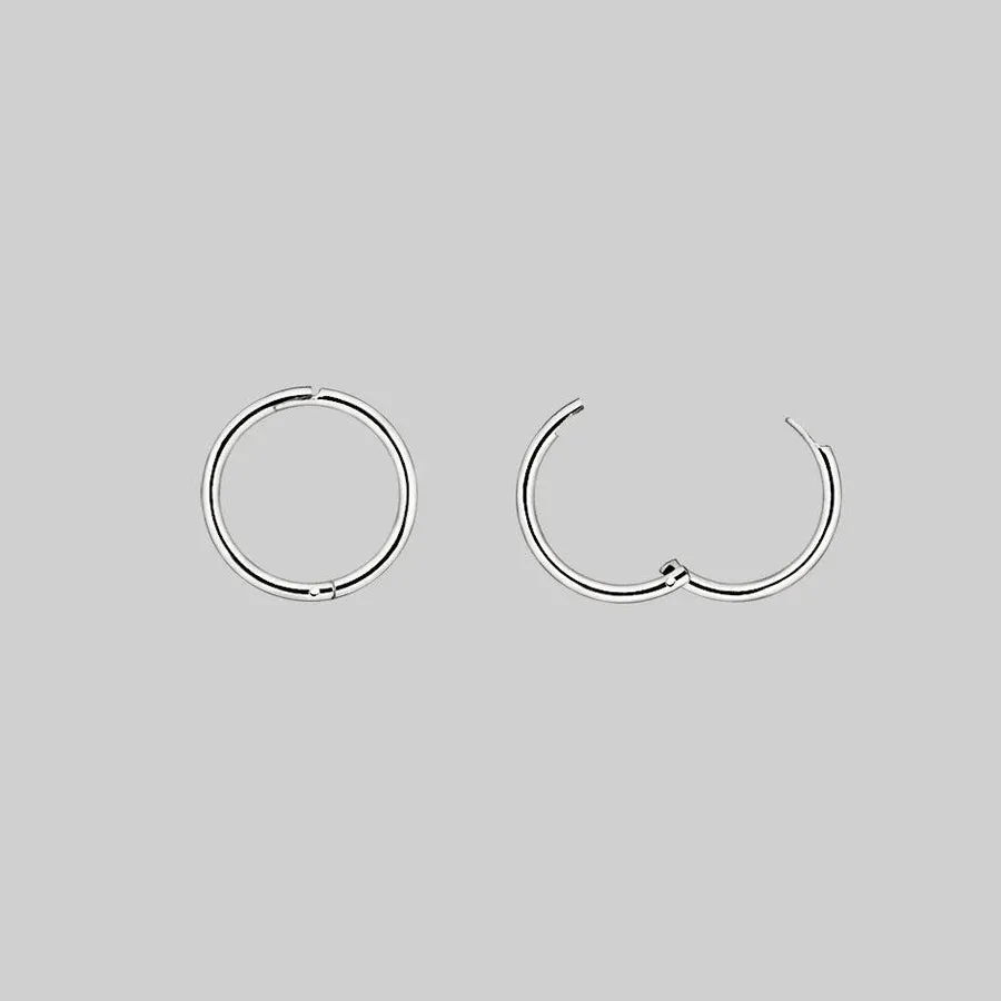 ELIN. Sun & Moon Hoop Earrings - Silver