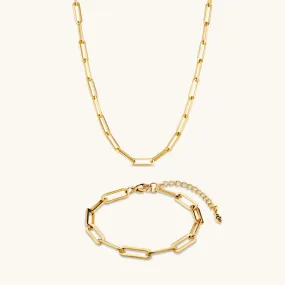 Eternal Necklace & Bracelet Set in Gold