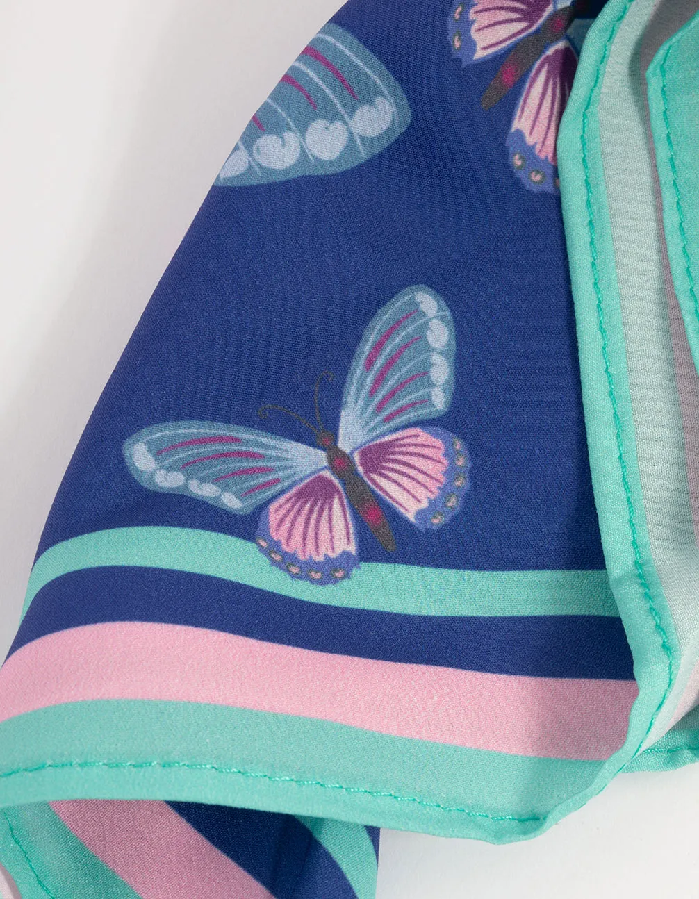 Fabric Butterfly Print Scarf