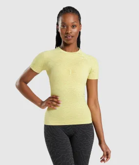 Gymshark Adapt Animal Seamless T-Shirt - Hybrid | Firefly Yellow