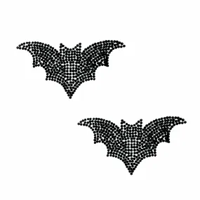 I am the Night Black Bat Crystal Jewel Nipple Pasties