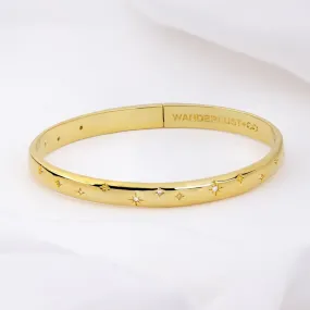 Midnight Hour Gold Bangle