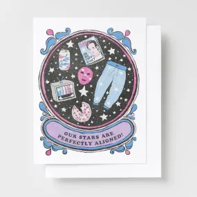 Our Stars Are Perfectly Aligned - Risograph Card