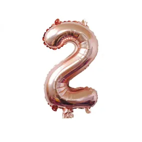 Rose Gold Number Foil Balloons Large Digit Helium Balloons wedding decorations Birthday Party Supplies Baby Shower Rose Gold 2