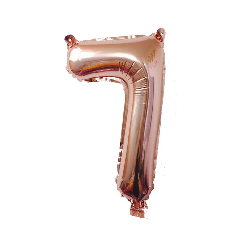 Rose Gold Number Foil Balloons Large Digit Helium Balloons wedding decorations Birthday Party Supplies Baby Shower Rose Gold 7