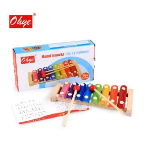 Wooden Marimba Toys Eight-tone Piano Musical Instrument Toys Children's Music Enlightenment Montessori Education Teaching Aids